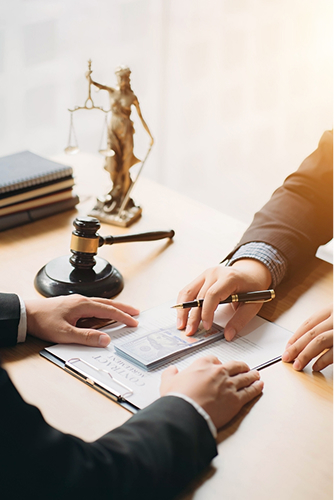 money and document on the table